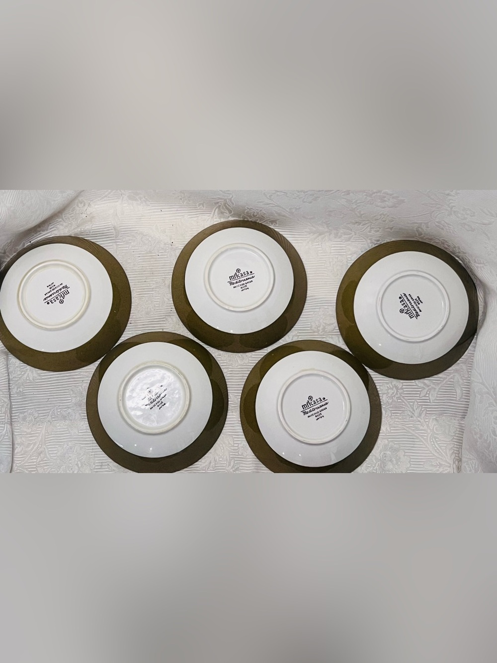 Mikasa Mediterrania
Dominique Soup/Salad Bowls 6
3/4" Avocado Green Set 5 Vtg - Picture 2 of 6